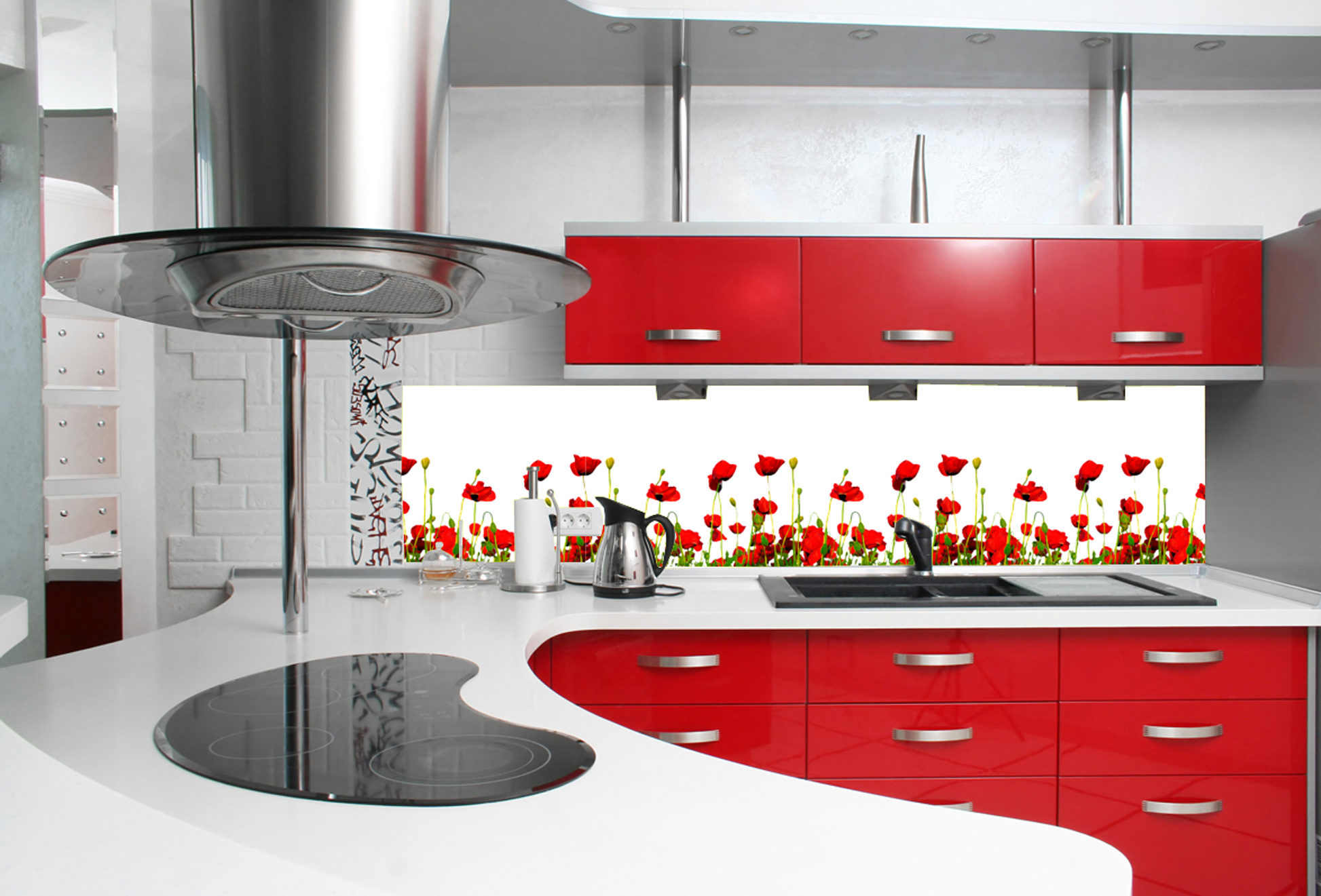 Pareti cucina rosse : pareti cucina rosse. cucina rossa laccata ...