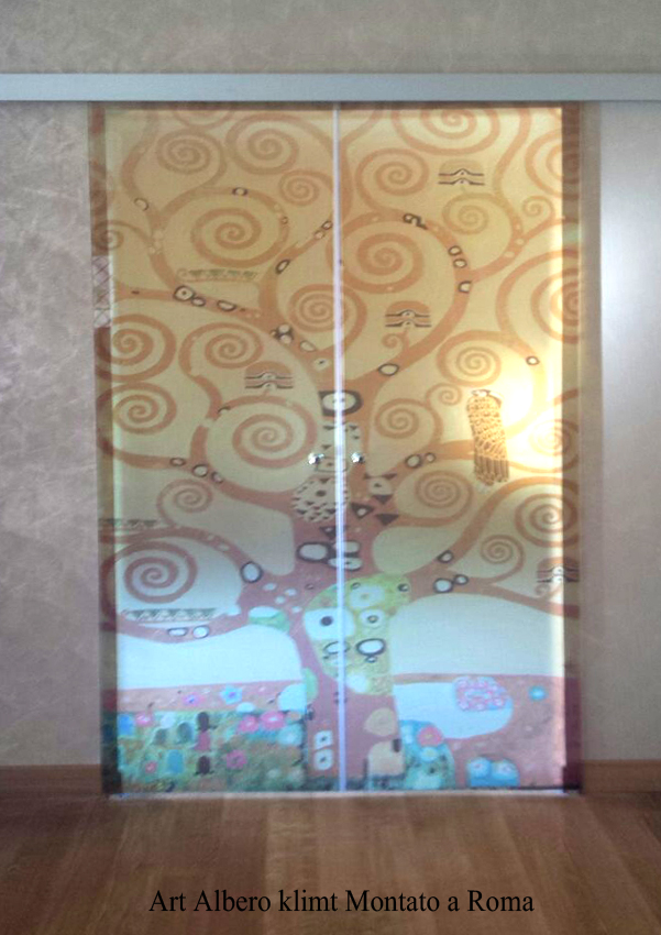 arabesque porta stratificata con immagine antisfondamento su misura personalizzata cristallo porta finestra salotto cucina scrigno eclisse venezia lazio lombardia quadro in vetro ponte brooklin vetrata antisfondamento realizzata su misura venezia antisfondamento